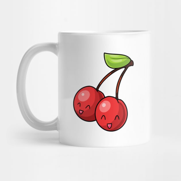 Kawaii cherries fruit by Japanese Designs